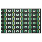 Einfaches, modernes, grünes Schwarz-Weiß-Muster Stoff (Fat Quarter (45,7 x 55,9 cm))