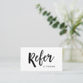 Einfaches modernes handgeschriebenes Skript | Empfehlungskarte (Stehend Vorderseite)