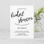 Einfaches, modernes Handwriting-Brautparty Einladung (Stehend Vorderseite)