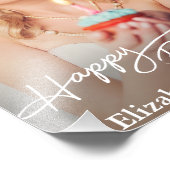 Einfaches modernes Happy Birthday Foto (Ecke)