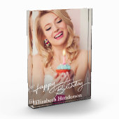 Einfaches modernes Happy Birthday Foto (Links)