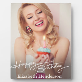 Einfaches modernes Happy Birthday Foto Fotoplatte