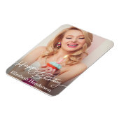 Einfaches modernes Happy Birthday Foto Magnet (Linke Seite)