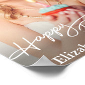 Einfaches modernes Happy Birthday Foto Poster (Ecke)