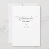 Einfaches modernes Happy Birthday Stilvoll 5 Foto Karte (Rückseite)