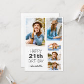 Einfaches, modernes Happy Birthday Stilvoll jedes  Karte (Vorderseite/Rückseite Beispiel)