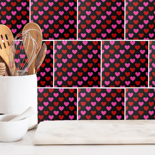 Einfaches modernes Herzmuster Fliese