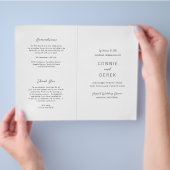 Einfaches modernes Hochzeitsprogramm zum Budgetpre (Hand)