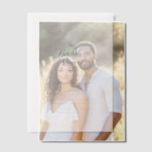 Einfaches modernes Hochzeitsskript-Brautparty Pergament Einladungen (Versatz (Ehepaar))