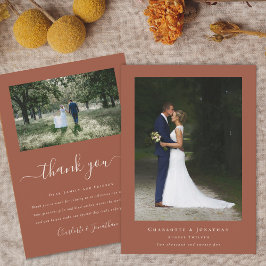 Einfaches modernes Hochzeitsstil-Foto Dankeskarte