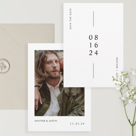 Einfaches modernes Hochzeitsstil Save the Date