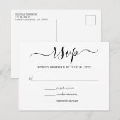 Einfaches modernes Hochzeitsszenario Einladungspostkarte (Vorne/Hinten)