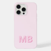 Einfaches modernes initiales Monogramm iPhone Hülle (Rückseite)
