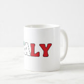Einfaches, modernes italienisches Flag-Apparel Kaffeetasse (VorderseiteRechts)