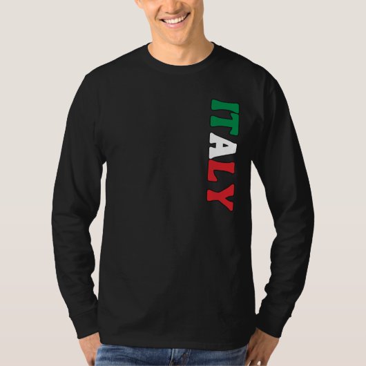 Einfaches, modernes italienisches Flag-Apparel T-Shirt (Vorderseite)