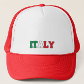 Einfaches, modernes italienisches Flag-Apparel Truckerkappe (Vorderseite)