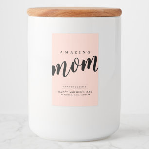 Einfaches modernes Jar/Container-Etikett für Mama Lebensmitteletikett