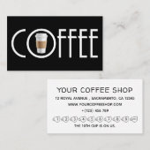 einfaches modernes Kaffeehaus Visitenkarte (Vorne/Hinten)