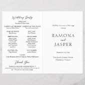 Einfaches, modernes katholisches Hochzeitsprogramm (Vorne)