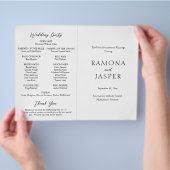 Einfaches, modernes katholisches Hochzeitsprogramm (Hand)