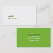 Einfaches modernes klares Weiß 2 Visitenkarte (Vorne/Hinten)