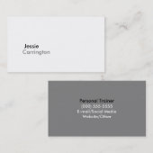 Einfaches modernes klares Weiß 5 Visitenkarte (Vorne/Hinten)