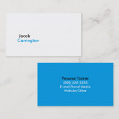 Einfaches modernes klares Weiß Visitenkarte (Vorne/Hinten)