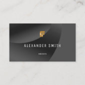 Einfaches, modernes, klassisches Black Gold Berufl Visitenkarte (Vorderseite)