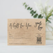 einfaches, modernes Kraftpapier mit Logo (Stehend Vorderseite)