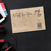 einfaches, modernes Kraftpapier mit Logo