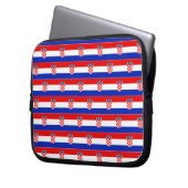 Einfaches, modernes kroatisches Flag-Apparel Laptopschutzhülle (Vorderseite Links)
