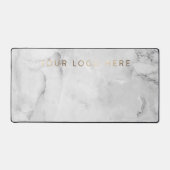 Einfaches, modernes Logo - Büro für weißes Marmor Schreibtischunterlage (Vorderseite)