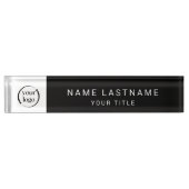 Einfaches, modernes Logo mit Namen und Titel Namensplakette (Vorderseite)