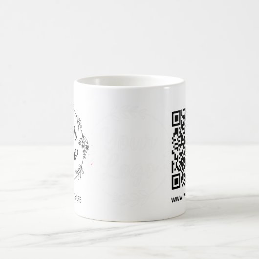 einfaches, modernes Logo qcode Kaffee Tasse (Mittel)