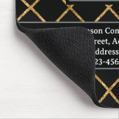 Einfaches, modernes Logo von Black and Gold Compan Mousepad (Ecke)