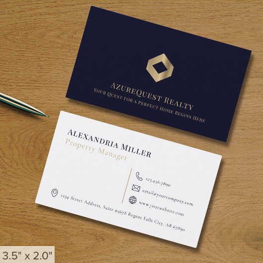 Einfaches, modernes Luxus-Logo Visitenkarte