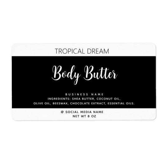 Einfaches, modernes Luxustypografie-Label (Vorne)