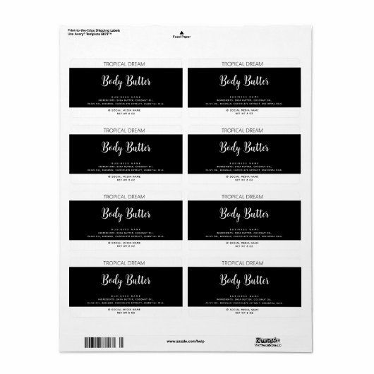 Einfaches, modernes Luxustypografie-Label (Vorne)