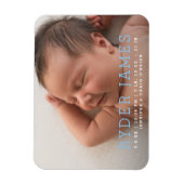 Einfaches modernes Magnet-Foto | Geburtsankündigun Magnet (Vertikal)