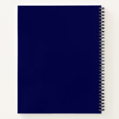 Einfaches modernes Marineblau-Profil Notizblock (Rückseite)