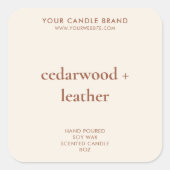 Einfaches, modernes Markenzeichen Quadratischer Aufkleber (Vorderseite)