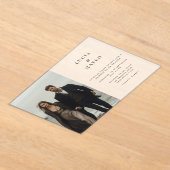 Einfaches modernes Mattiertes Spanisches Hochzeits Acryleinladungen (Ablage )