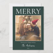 Einfaches modernes Minimal-Foto Feiertagskarte (Vorderseite)