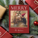 Einfaches modernes Minimal-Foto Feiertagskarte<br><div class="desc">Erstellen Sie in dieser festlichen Saison Ihre eigenen personalisierten Urlaubskarten. Fügen Sie einfach Ihr Lieblings-Foto zu dieser Weihnachtskarte Vorlage hinzu.</div>