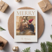 Einfaches modernes Minimal-Foto Feiertagskarte