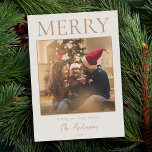 Einfaches modernes Minimal-Foto Feiertagskarte<br><div class="desc">Erstellen Sie in dieser festlichen Saison Ihre eigenen personalisierten Urlaubskarten. Fügen Sie einfach Ihr Lieblings-Foto zu dieser Weihnachtskarte Vorlage hinzu.</div>