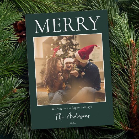 Einfaches modernes Minimal-Foto Feiertagskarte