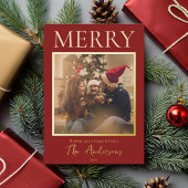 Einfaches modernes Minimal-Foto Folien Feiertagskarte