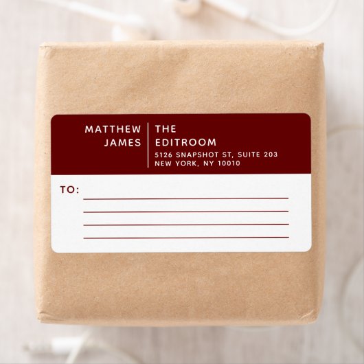 Einfaches, modernes minimales Burgundy White Busin (Insitu)