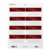 Einfaches, modernes minimales Burgundy White Busin (Vorne)